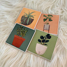 Ceramic Potted Plant Coasters - PEACHI PLANTS